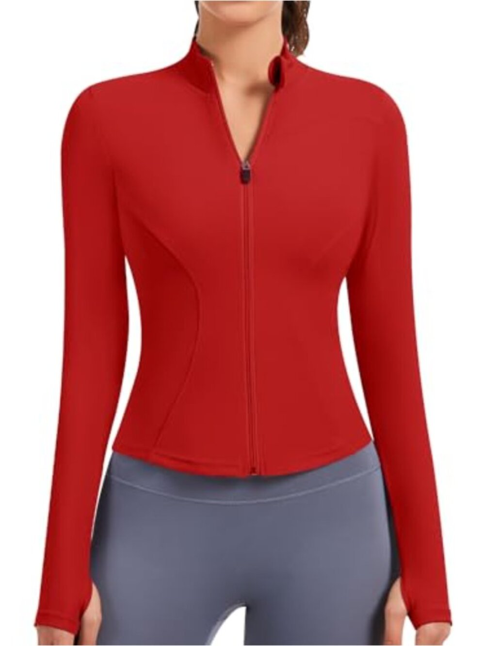 Full Zip Athletic Jacket Women Lightweight Workout Running Yoga Gym